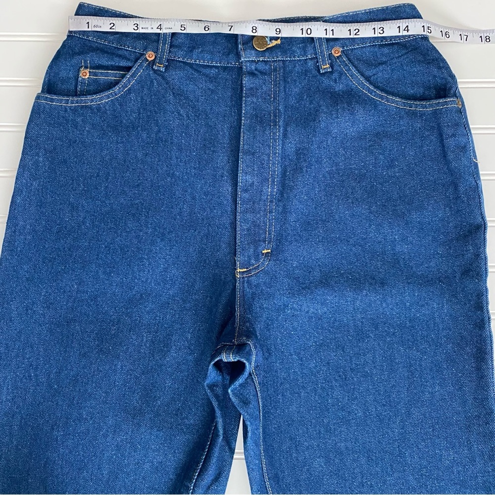 Vintage Lee High Rise Tapered Leg Mom Jeans Size 16 Long Made in USA Cotton - Picture 6 of 15